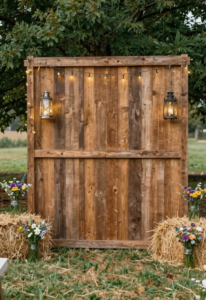14 Civil Wedding Backdrop Ideas That Feel Intimate & Chic 23 14 Civil Wedding Backdrop Ideas That Feel Intimate & Chic - 3. Rustic Wooden Backdrops 1