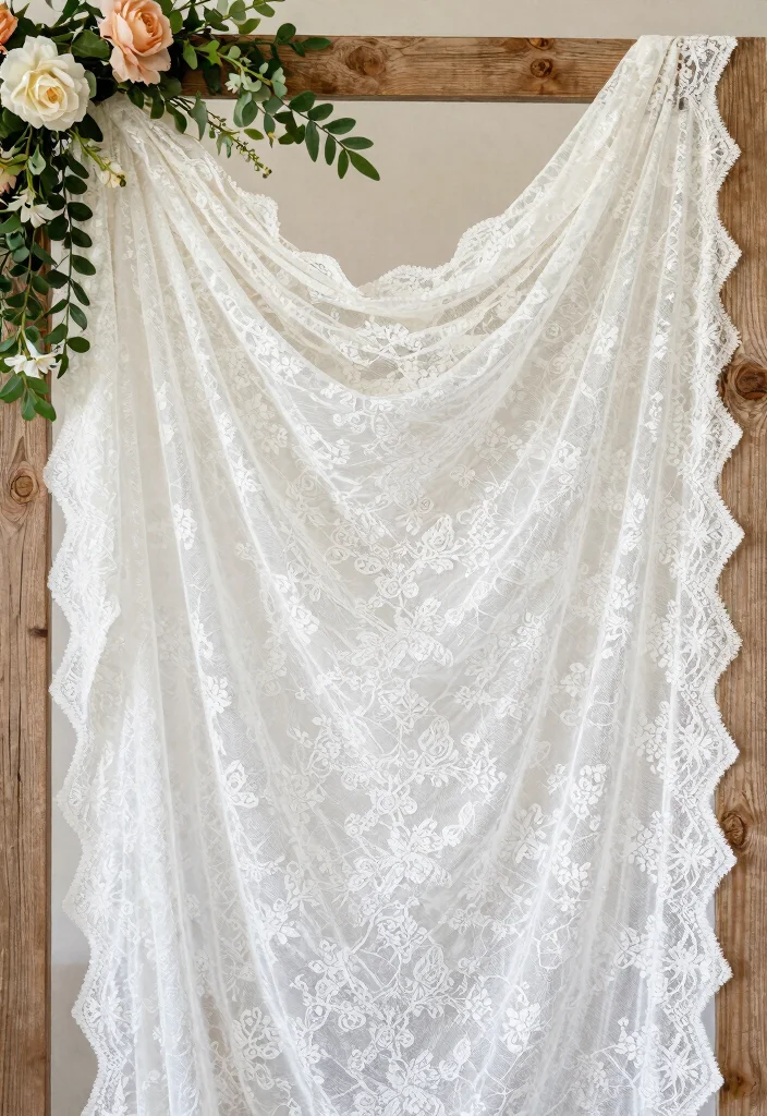 14 Civil Wedding Backdrop Ideas That Feel Intimate & Chic 59 14 Civil Wedding Backdrop Ideas That Feel Intimate & Chic - 9. Artistic Fabrics and Textures 1