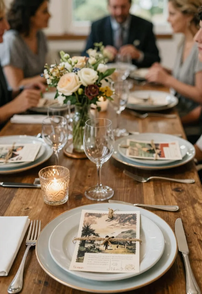 14 Couples Table Wedding Ideas With Intimate Charm 62 14 Couples Table Wedding Ideas With Intimate Charm - 12. Vintage Postcard Place Settings 1