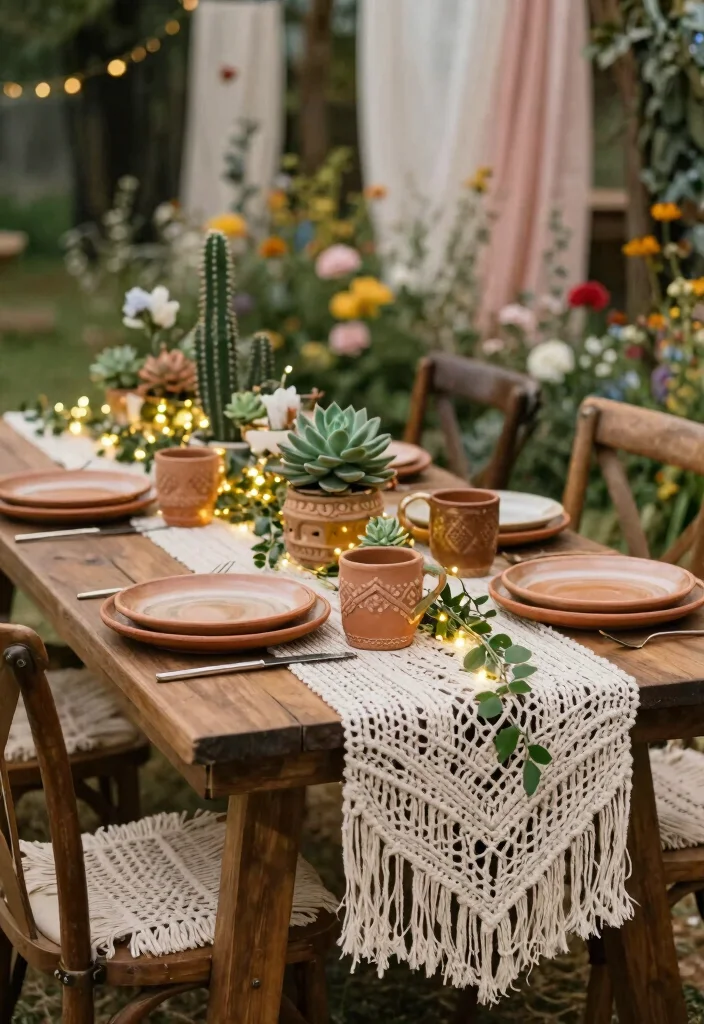 14 Couples Table Wedding Ideas With Intimate Charm 2 14 Couples Table Wedding Ideas With Intimate Charm - 2. Boho Bliss with Macramé Accents 1
