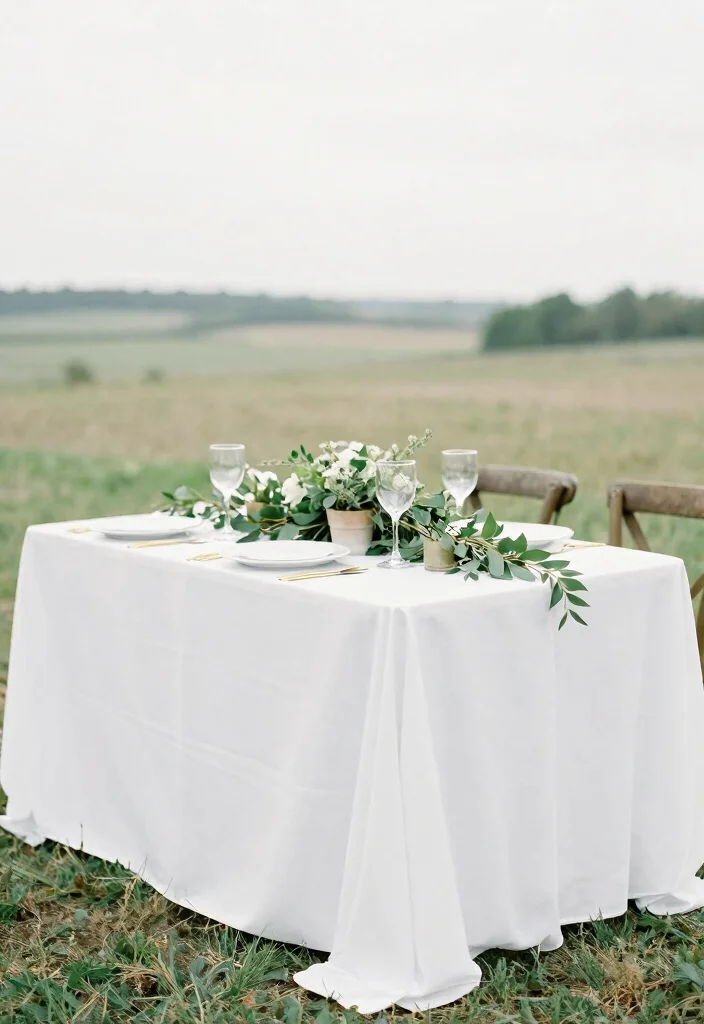 14 Couples Table Wedding Ideas With Intimate Charm 13 14 Couples Table Wedding Ideas With Intimate Charm - 3. Elegant Minimalism with White and Green 1