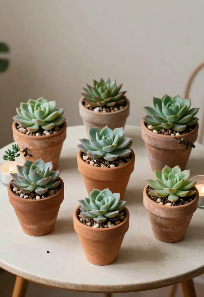 14 Round Wedding Table Decorations Simple Ideas That Shine - 1. Succulent Centerpieces 1