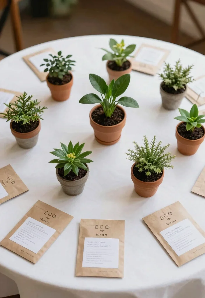 14 Round Wedding Table Decorations Simple Ideas That Shine - 13. Eco-Friendly Favors 1