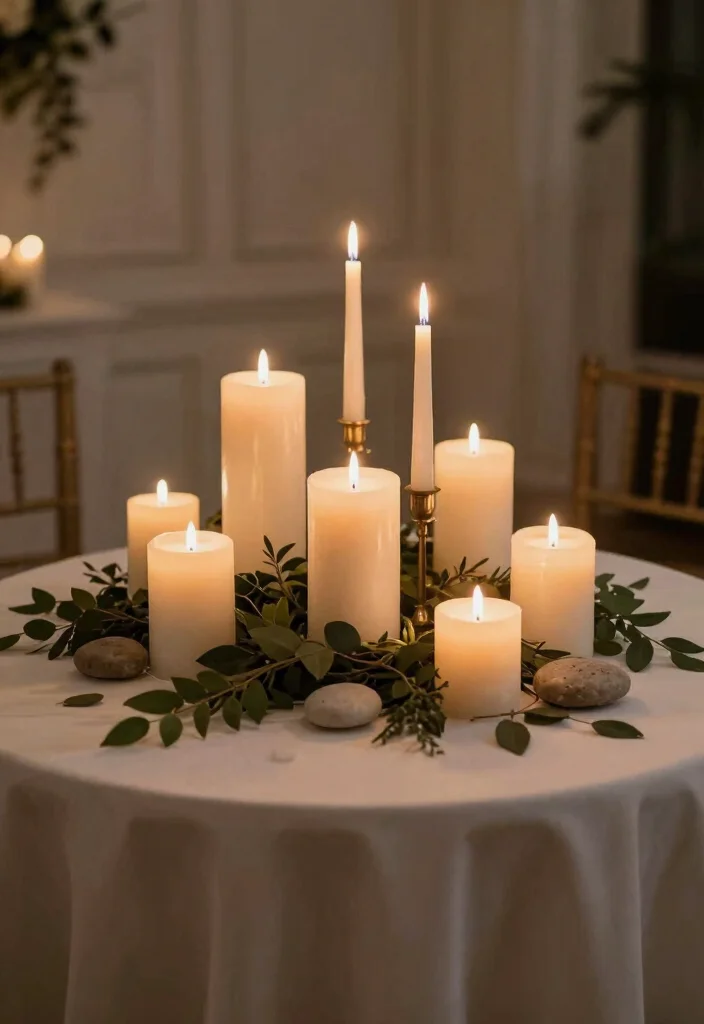 14 Round Wedding Table Decorations Simple Ideas That Shine - 5. Candlelit Elegance 1