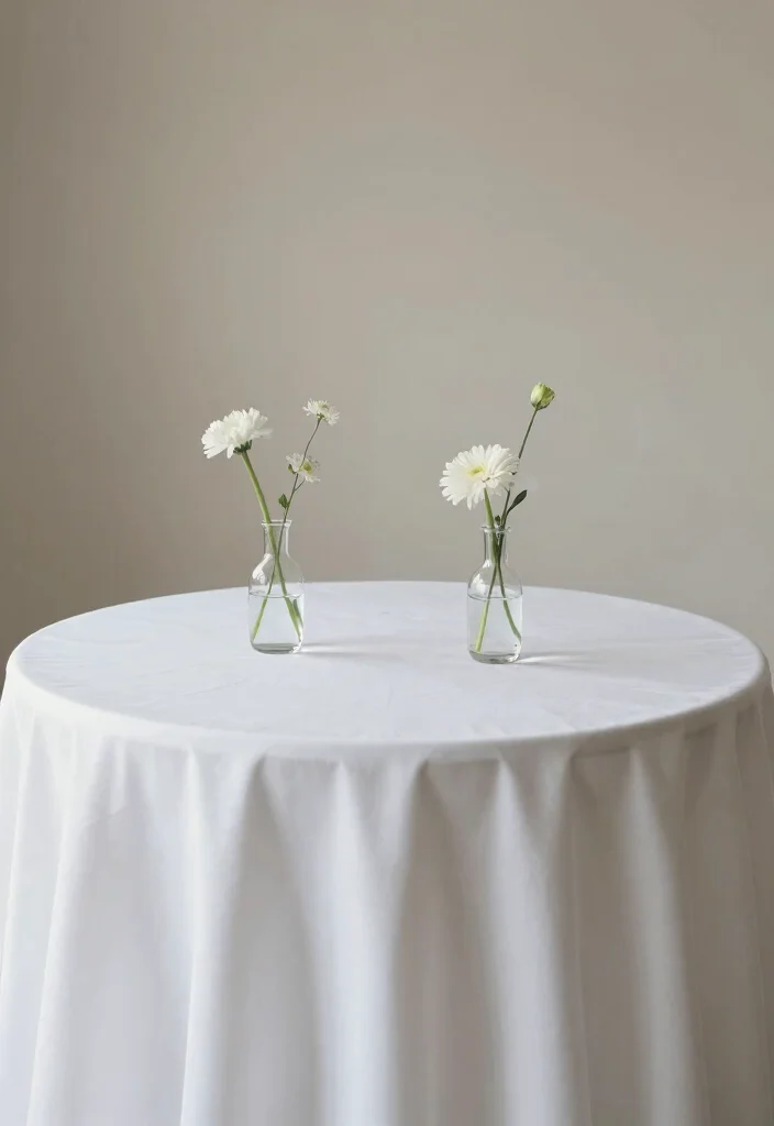 14 Round Wedding Table Decorations Simple Ideas That Shine - 7. Minimalist Chic 1
