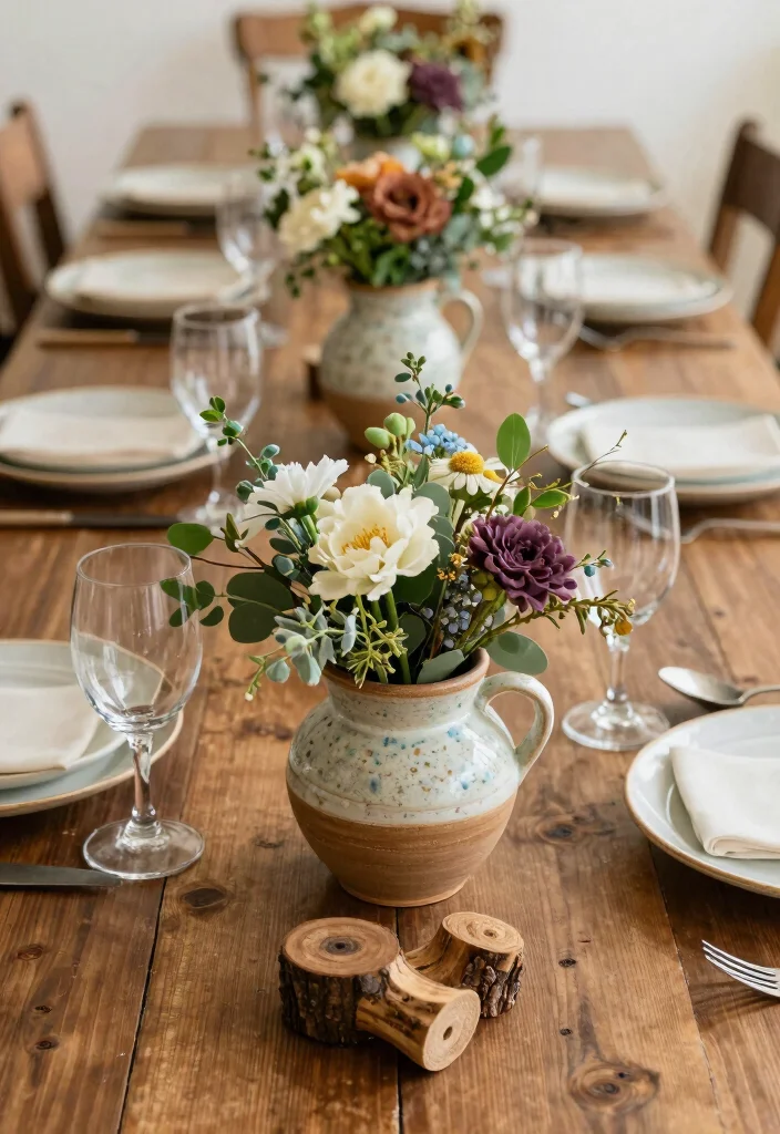 14 Travel Theme Wedding Centerpieces Ideas With Personal Touch 64 14 Travel Theme Wedding Centerpieces Ideas With Personal Touch - 14. Handcrafted Local Pottery 1