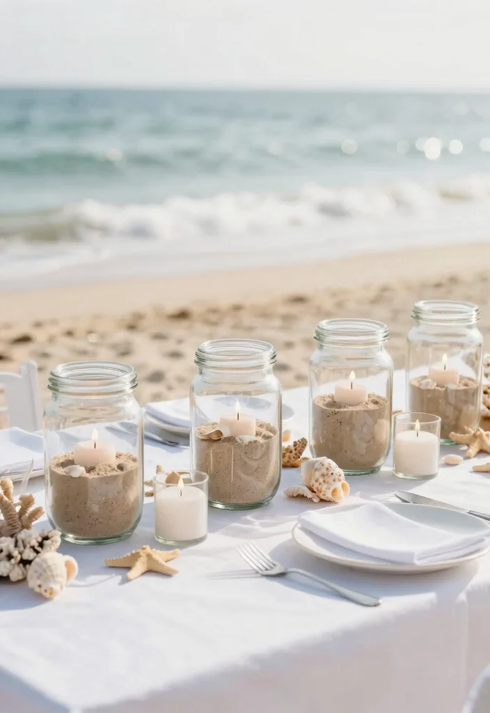 14 Travel Theme Wedding Centerpieces Ideas With Personal Touch 26 14 Travel Theme Wedding Centerpieces Ideas With Personal Touch - 6. Beach-Themed Centerpieces 1