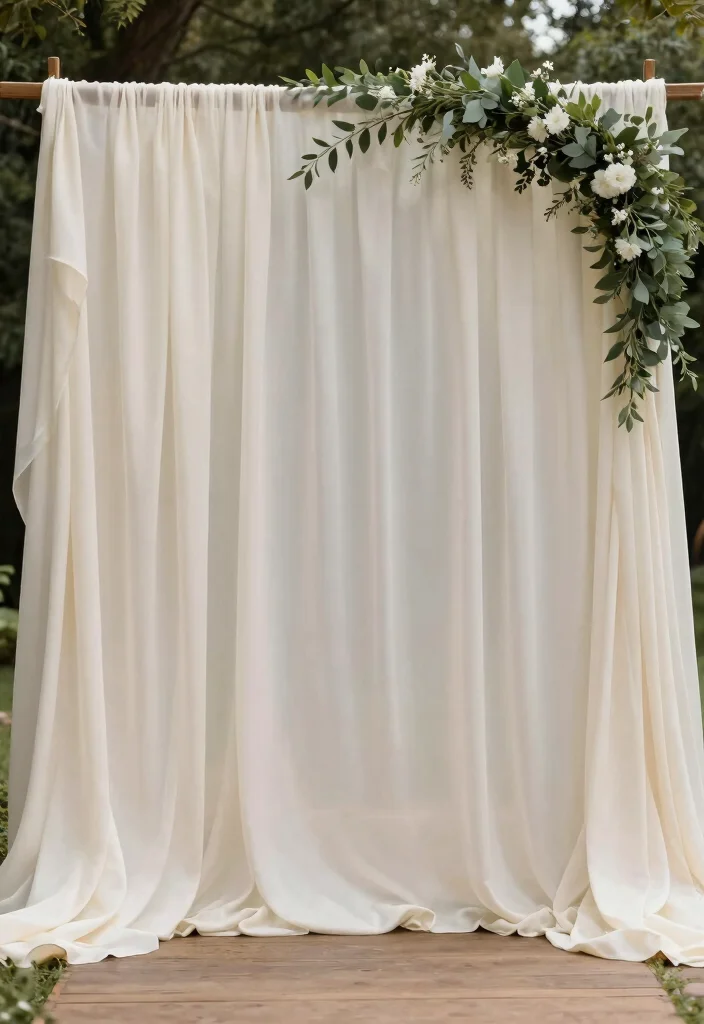 14 Wedding Door Decorations Ideas That Wow From the Start 52 14 Wedding Door Decorations Ideas That Wow From the Start - 12. Eco-Friendly Fabric Draping 1