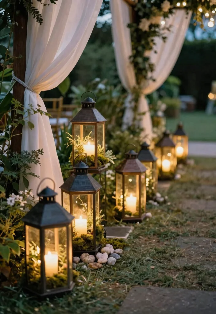 14 Wedding Door Decorations Ideas That Wow From the Start 35 14 Wedding Door Decorations Ideas That Wow From the Start - 5. Lanterns with a Twist 1