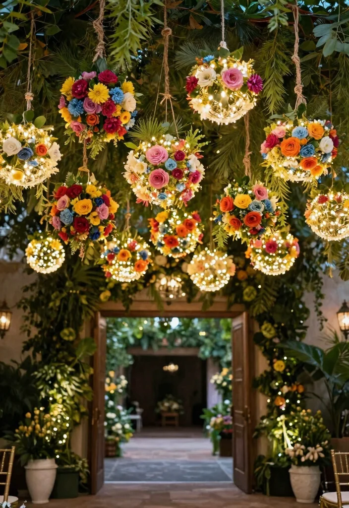 14 Wedding Door Decorations Ideas That Wow From the Start 48 14 Wedding Door Decorations Ideas That Wow From the Start - 8. Hanging Floral Orbs 1