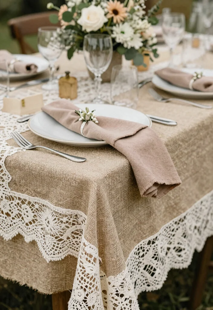 15 Boho Wedding Table Ideas With Free Spirited Style - 12. Layering Textures 1