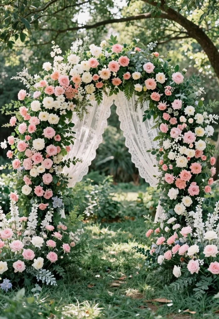 15 Circle Wedding Backdrop Ideas With Modern Romance - 1. Ethereal Floral Dream 1