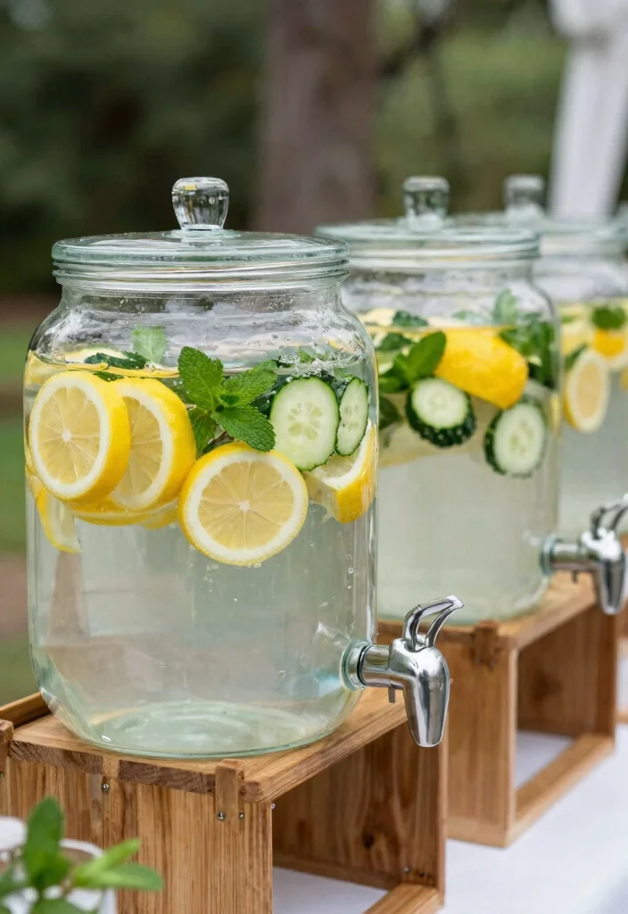 15 Fruit Table Ideas Wedding Guests Will Adore - 12. Fruit-Infused Water Station 1