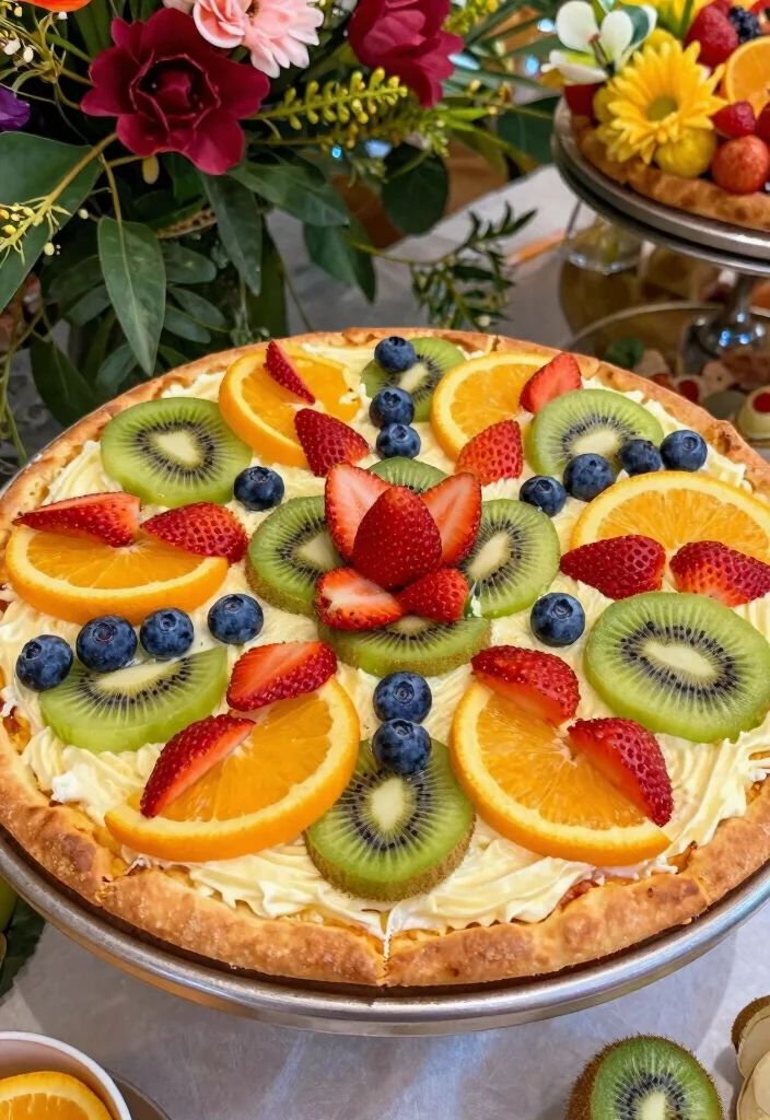 15 Fruit Table Ideas Wedding Guests Will Adore - 15. Fruit Pizza 1