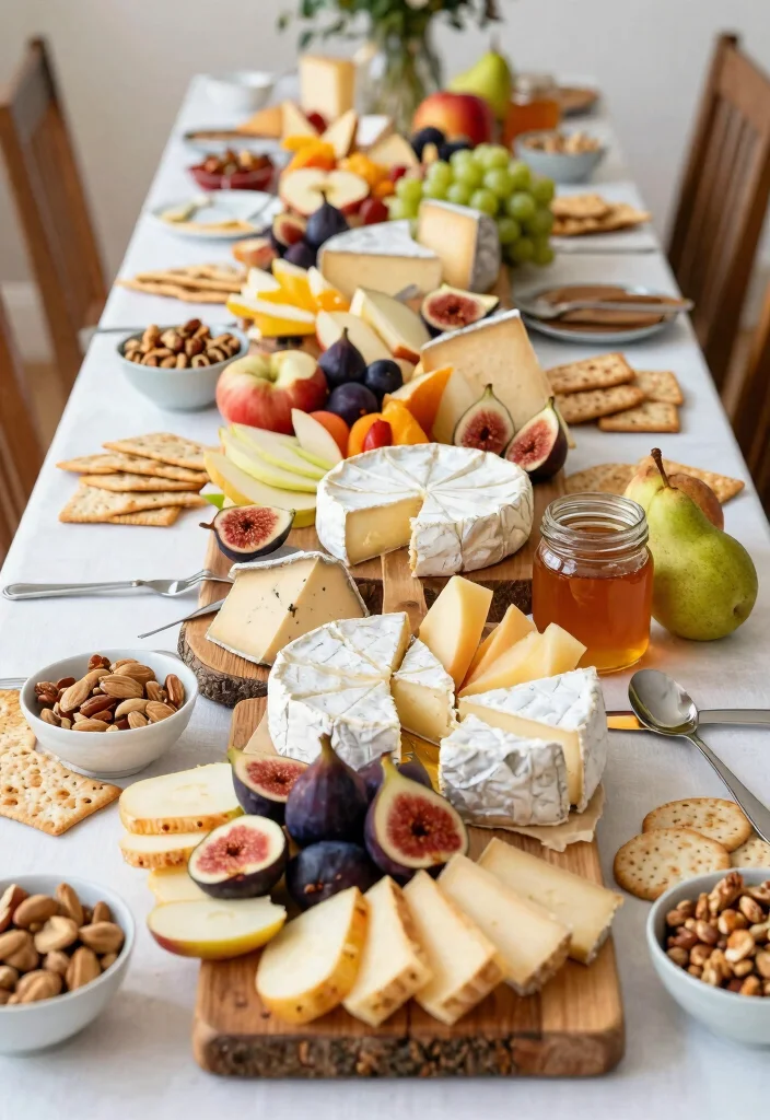 15 Fruit Table Ideas Wedding Guests Will Adore - 2. Fruit and Cheese Pairing Bar 1