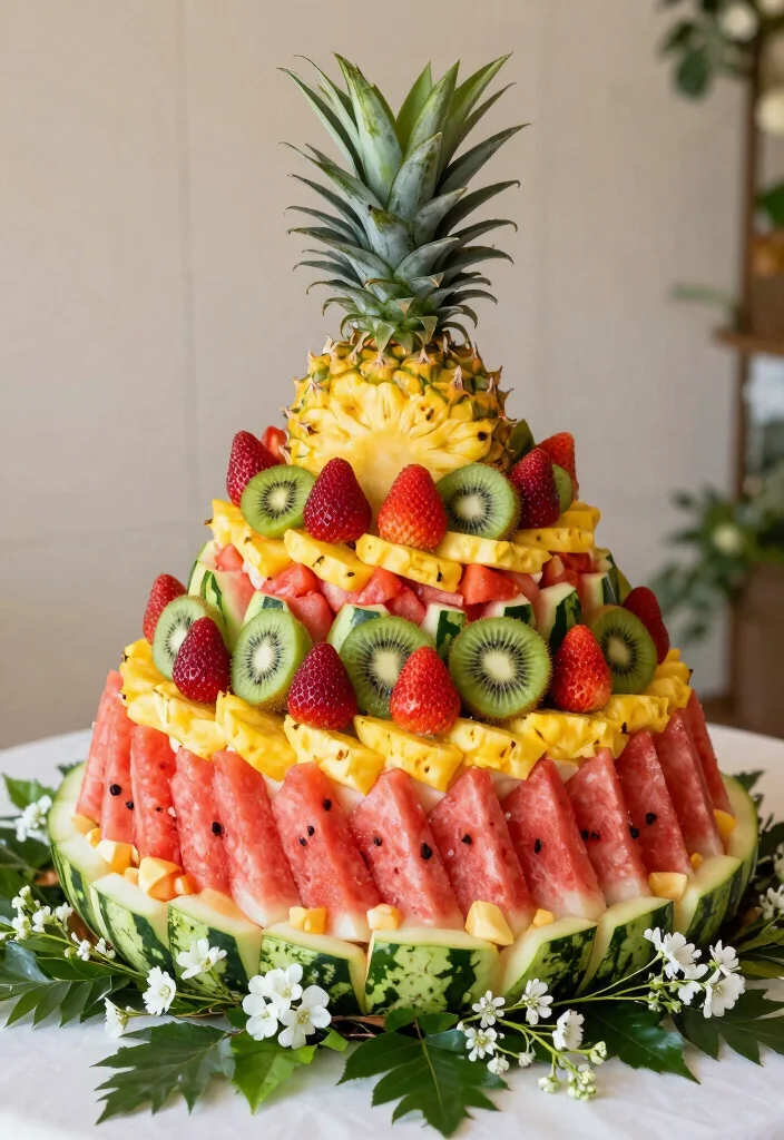 15 Fruit Table Ideas Wedding Guests Will Adore - 3. Fruity Wedding Cake Alternative 1