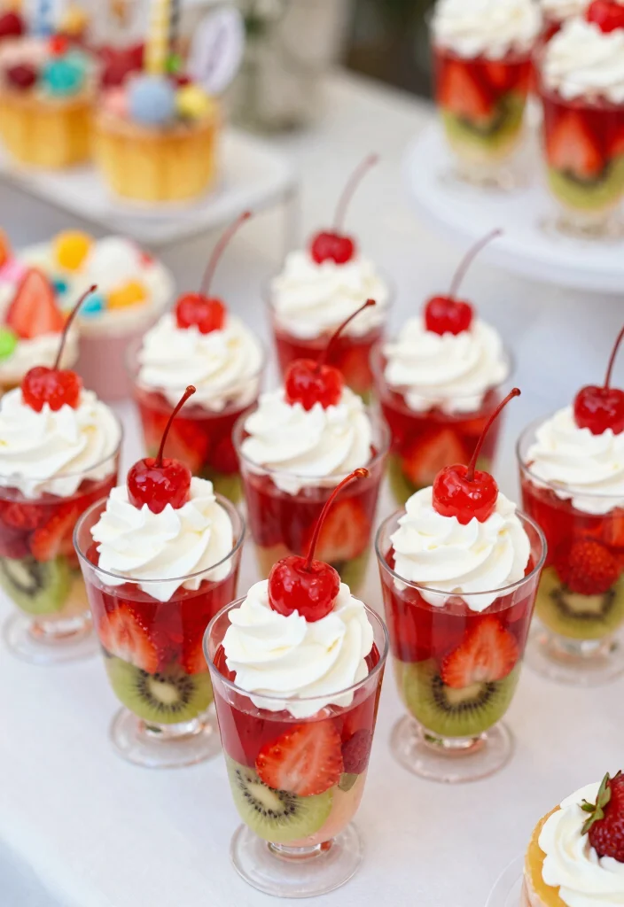15 Fruit Table Ideas Wedding Guests Will Adore - 8. Fruity Jello Cups 1