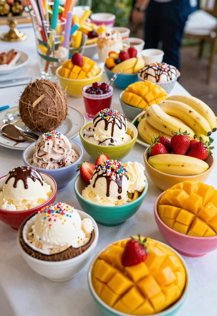 15 Fruit Table Ideas Wedding Guests Will Adore - 9. Fruity Ice Cream Bar 1