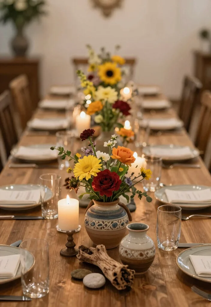 15 Indoor Wedding Decorations 2026 Trending Ideas That Transform Any Venue - 10. Mixed-Media Centerpieces 1