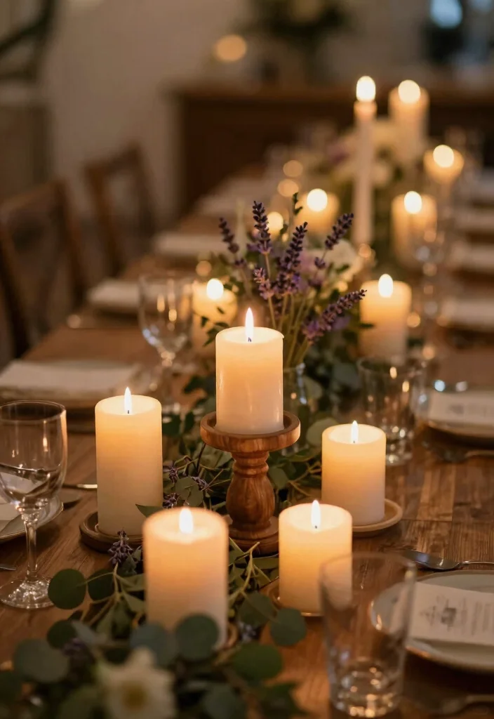 15 Indoor Wedding Decorations 2026 Trending Ideas That Transform Any Venue - 4. Eco-Friendly Candles 1