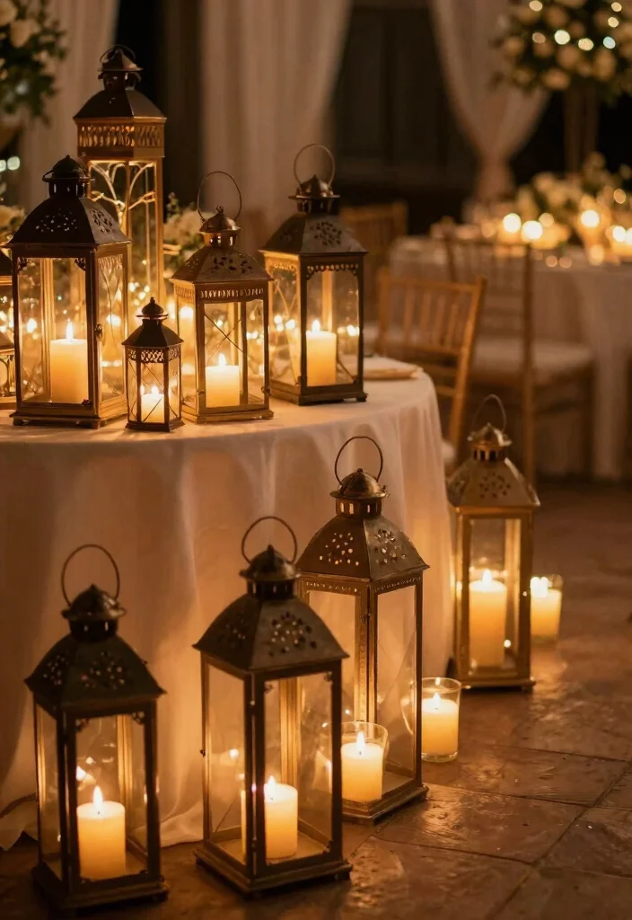 15 Romantic Vintage Wedding Decorations Ideas With Old World Glam - 12. Vintage Lanterns 1
