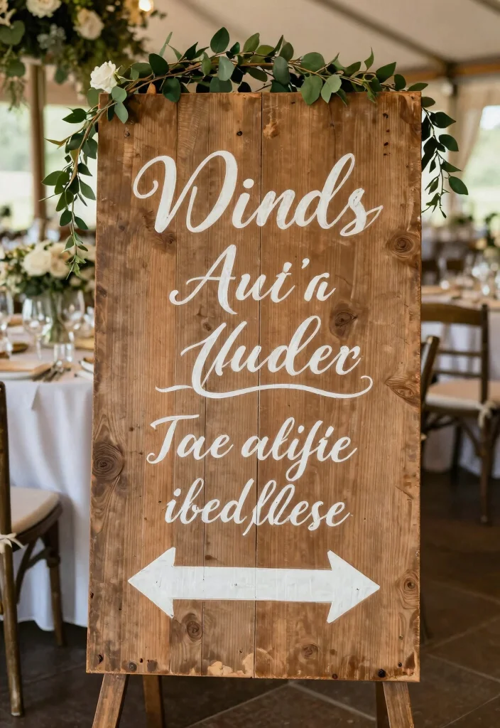 15 Romantic Vintage Wedding Decorations Ideas With Old World Glam - 9. Vintage Signage 1