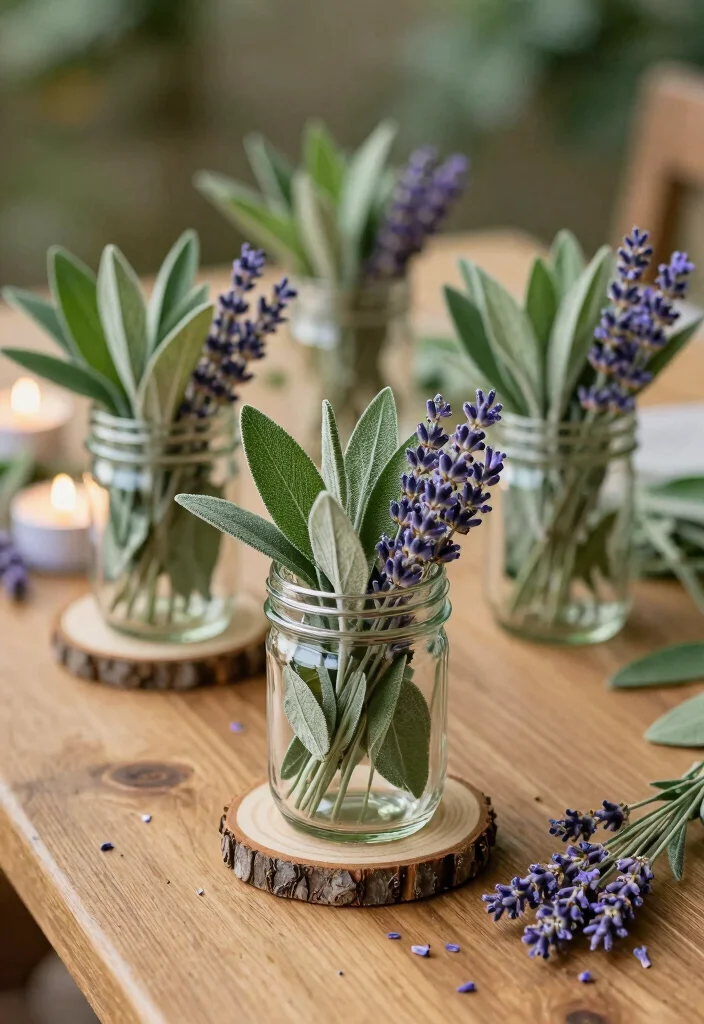 15 Sage Centerpieces Wedding Ideas With Earthy Elegance - 1. Sage and Lavender Harmony 1