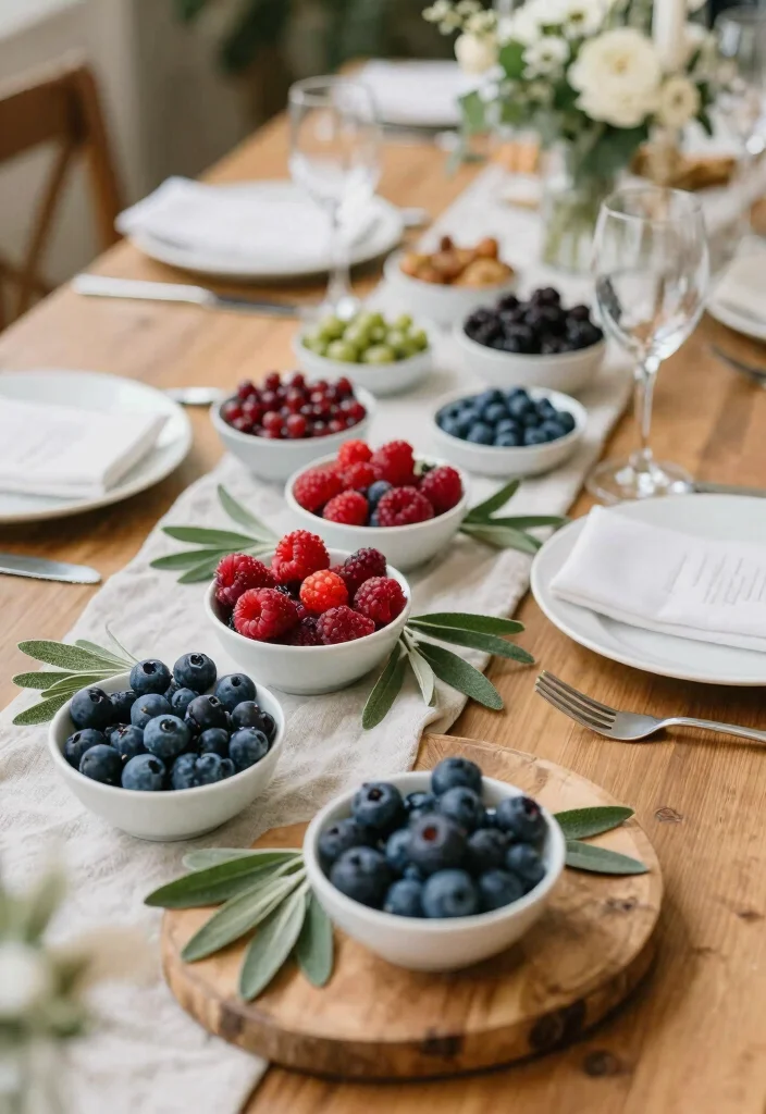 15 Sage Centerpieces Wedding Ideas With Earthy Elegance - 10. Sage and Berry Delight 1