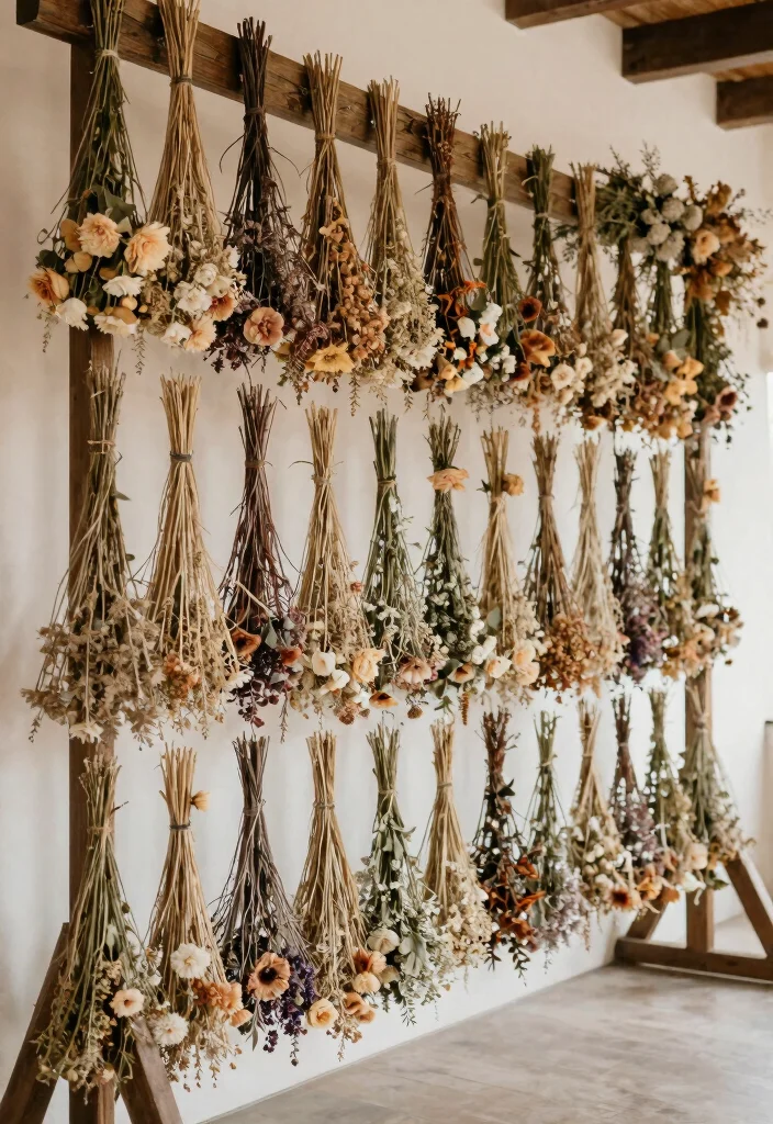 15 Wedding Decorations Flowers Ideas With Lush Blooms 16 15 Wedding Decorations Flowers Ideas With Lush Blooms - 6. Dried Flower Garland 1