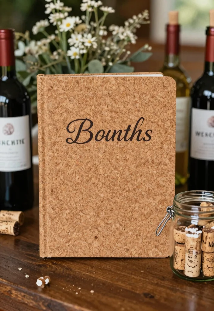 15 Wedding Signing Table Ideas That Feel Meaningful - 12. Wine or Beer Cork Guestbook 1