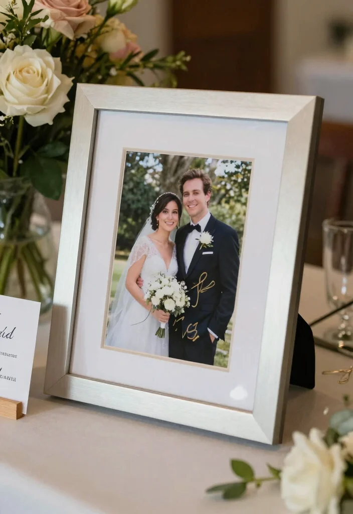 15 Wedding Signing Table Ideas That Feel Meaningful - 13. Photo Frame Guestbook 1