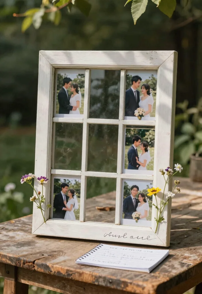 15 Wedding Signing Table Ideas That Feel Meaningful - 5. Upcycled Window Frame 1