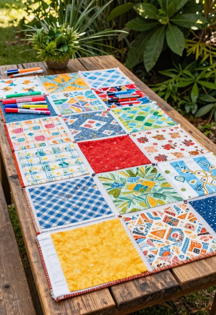 15 Wedding Signing Table Ideas That Feel Meaningful - 6. Quilt of Memories 1