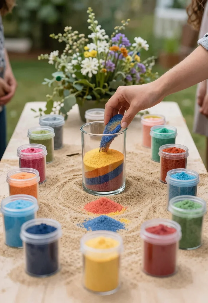 15 Wedding Signing Table Ideas That Feel Meaningful - 7. Sand Ceremony Table 1