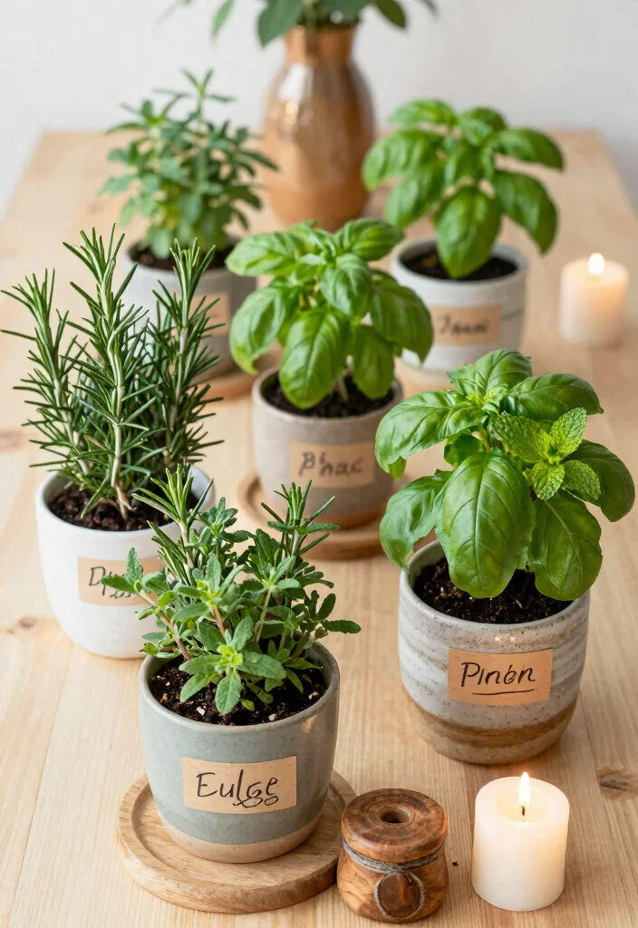 15 Wedding Table Toppers Ideas That Add Stunning Detail - 4. DIY Herb Centerpieces 1