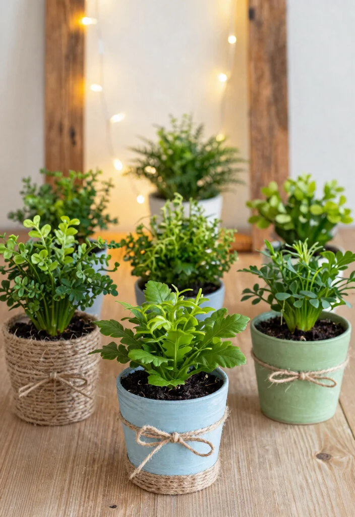 15 Wedding Table Toppers Ideas That Add Stunning Detail - 5. Potted Plants as Favors 1