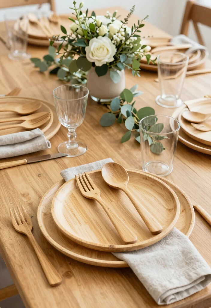 15 Wedding Table Toppers Ideas That Add Stunning Detail - 8. Bamboo Tableware 1