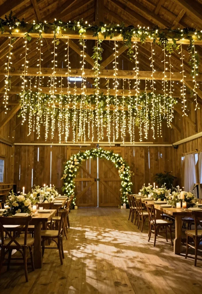 16 Barn Wedding Decorations 2026 Trending Ideas With Country Charm - 1. Twinkling Fairy Lights 1