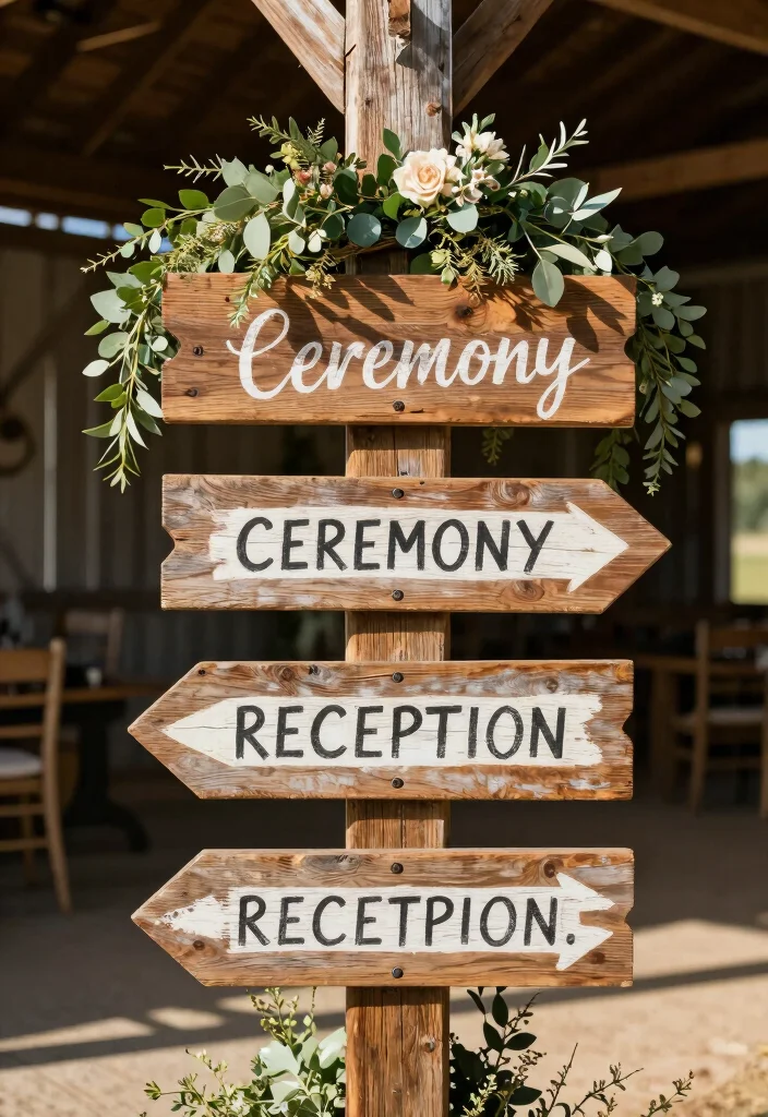 16 Barn Wedding Decorations 2026 Trending Ideas With Country Charm - 3. Rustic Signage 1