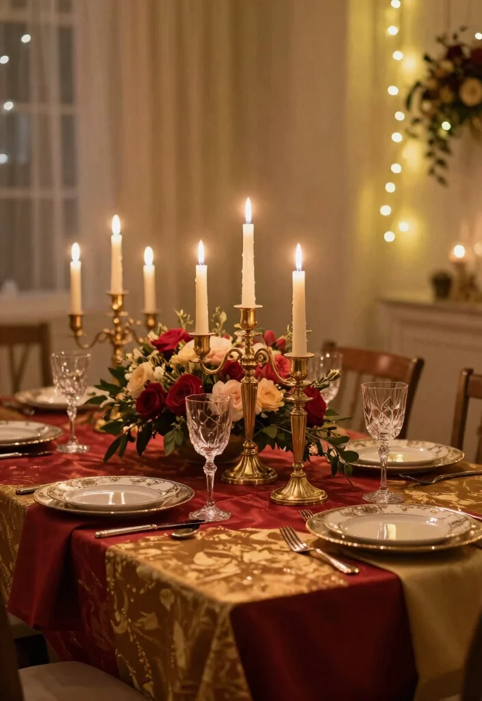 16 Beauty and the Beast Wedding Decorations Ideas With Fairytale Magic - 2. Enchanted Table Settings 1