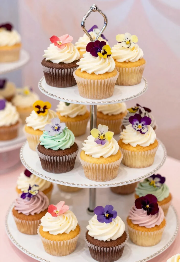 16 Dessert Table Wedding Ideas That Look Deliciously Chic 51 16 Dessert Table Wedding Ideas That Look Deliciously Chic - 11. Creative Cupcake Display 1