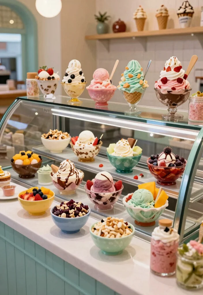 16 Dessert Table Wedding Ideas That Look Deliciously Chic 56 16 Dessert Table Wedding Ideas That Look Deliciously Chic - 16. Whimsical Vegan Ice Cream Station 1