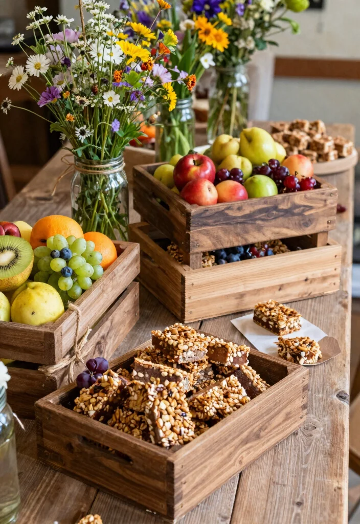 16 Dessert Table Wedding Ideas That Look Deliciously Chic 12 16 Dessert Table Wedding Ideas That Look Deliciously Chic - 2. Rustic Charm with Nature’s Bounty 1