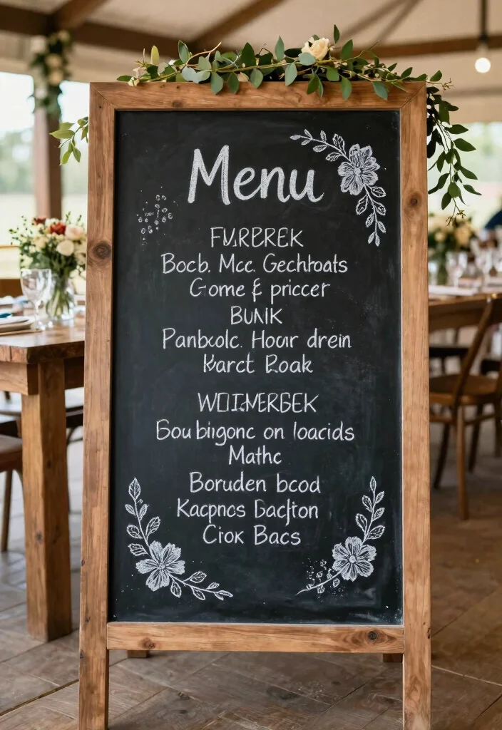 16 Farm Table Wedding Ideas With Rustic Romance 53 16 Farm Table Wedding Ideas With Rustic Romance - 13. Farm-Themed Menu Boards 1