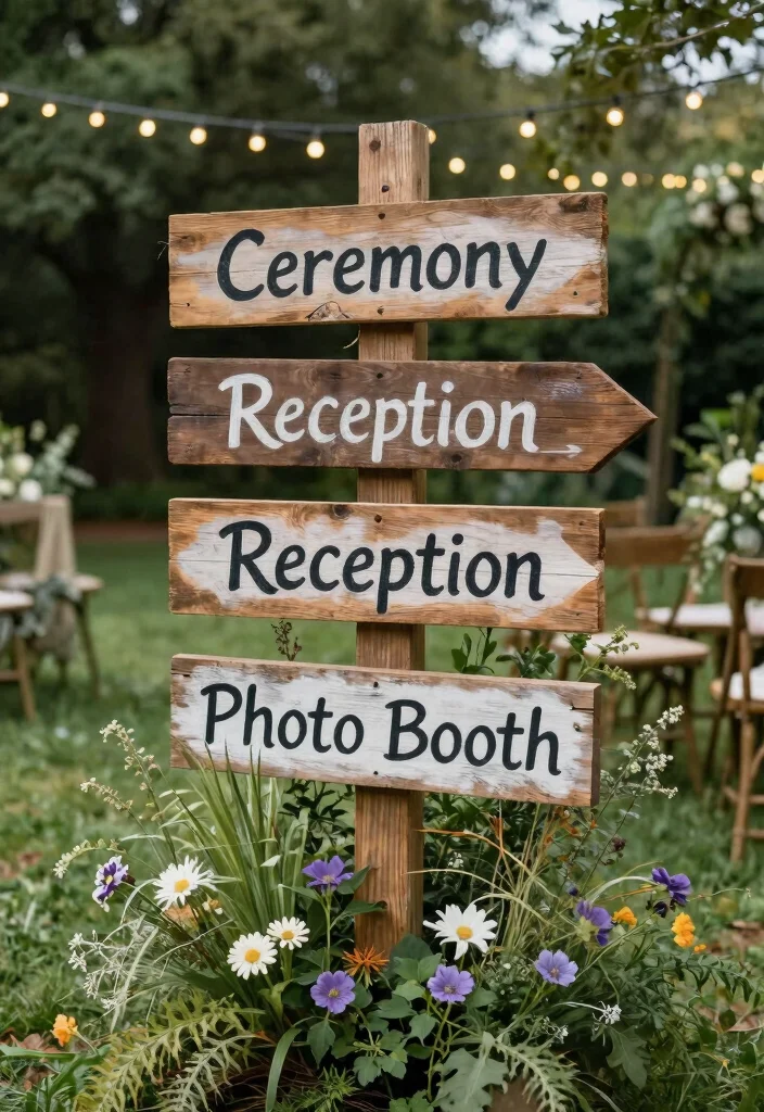 16 Farm Table Wedding Ideas With Rustic Romance 23 16 Farm Table Wedding Ideas With Rustic Romance - 3. Rustic Signage 1