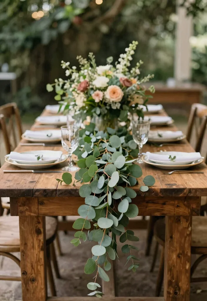 16 Farm Table Wedding Ideas With Rustic Romance 39 16 Farm Table Wedding Ideas With Rustic Romance - 9. Greenery Accents 1
