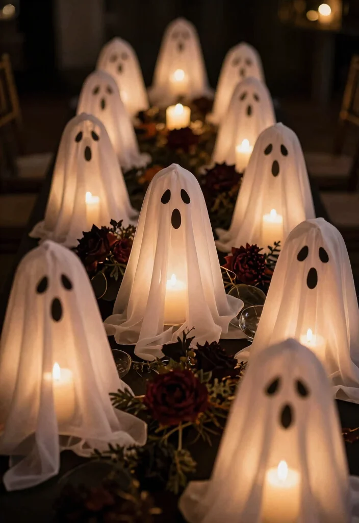 16 Halloween Wedding Centerpieces Ideas With Spooky Chic Style 51 16 Halloween Wedding Centerpieces Ideas With Spooky Chic Style - 11. Ethereal Ghost Lanterns 1
