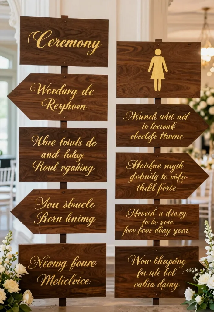 16 Royal Wedding Theme Decorations Ideas With Majestic Elegance - 15. Royal-Themed Signage 1