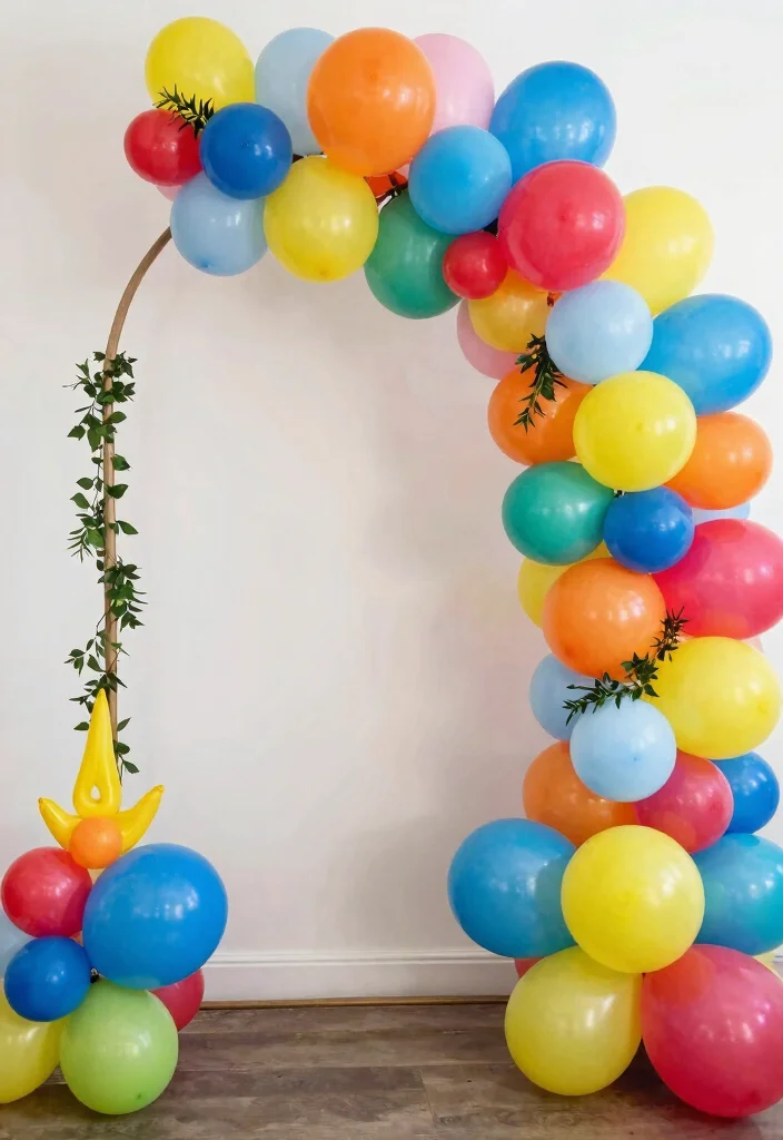 16 Wedding Backdrop Design Simple Ideas That Look Elegant - 6. Balloon Garland 1