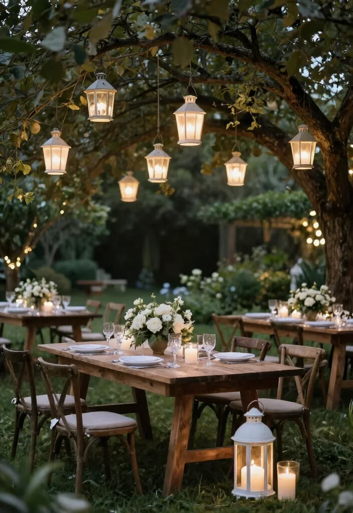 16 Wedding Decorations White Ideas With Timeless Beauty - 3. White Lanterns for Soft Lighting 1